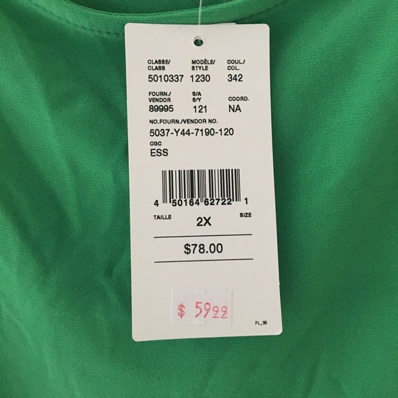 Sz 2X cold shoulder top - Picture 2 of 2